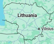 Kaunas, posición en el mapa