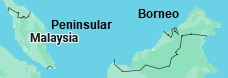 Bintulu, posición en el mapa