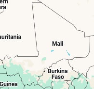 Bamako, posición en el mapa