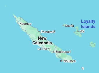 Koumac, posición en el mapa