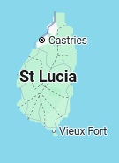 Castries, posición en el mapa