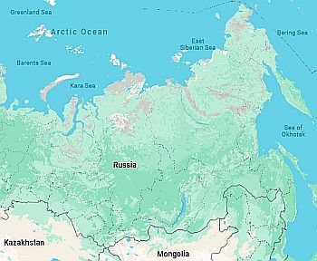 Anadyr, posición en el mapa