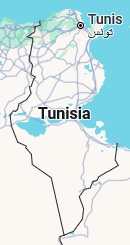 Bizerta, posición en el mapa