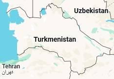 Asjabad, posición en el mapa