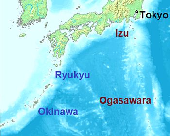 Islas Izu y Ogasawara, mapa