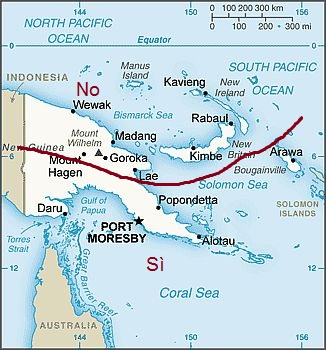 Papúa Nueva Guinea, zona interesada por los ciclones