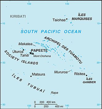 Mapa - Polinesia Francesa