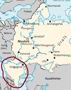 Rusia europea meridional, mapa