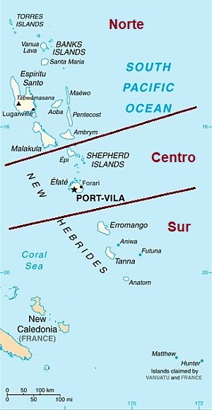 Vanuatu, zonas climáticas