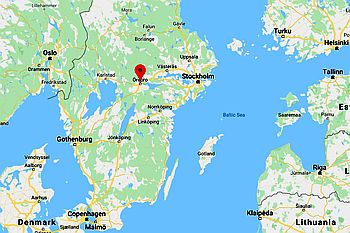 Örebro, ubicación en el mapa