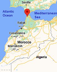 Tánger, ubicación en el mapa