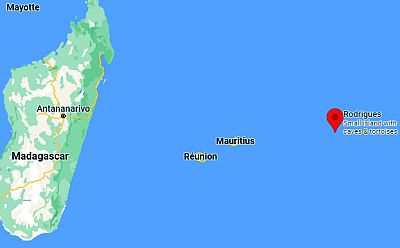 Rodrigues, ubicación en el mapa
