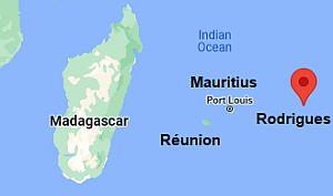 Rodrigues, ubicación en el mapa