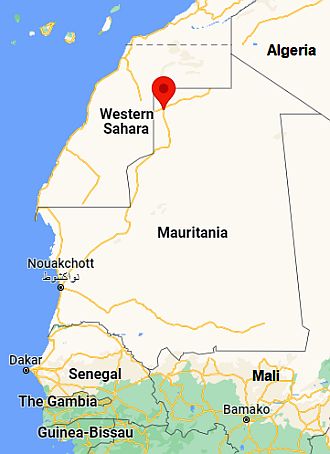 Bir Moghrein, ubicación en el mapa