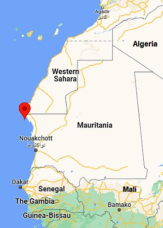 Nuadibú, ubicación en el mapa