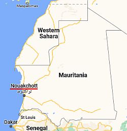 Nuakchot, ubicación en el mapa