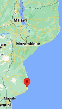 Inhambane, ubicación en el mapa