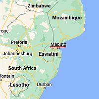 Maputo, ubicación en el mapa