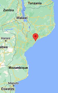 Quelimane, ubicación en el mapa