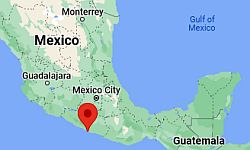 Acapulco, ubicación en el mapa