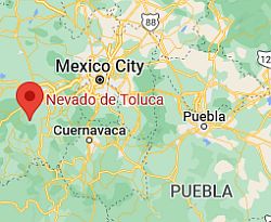 Nevado de Toluca, ubicación en el mapa