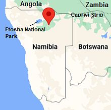 Tsumeb, ubicación en el mapa