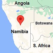 Windhoek, ubicación en el mapa