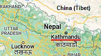 Katmandú, ubicación en el mapa