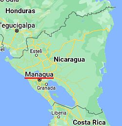 Managua, ubicación en el mapa