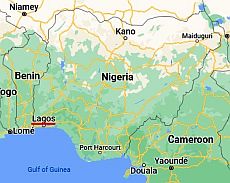 Lagos, ubicación en el mapa
