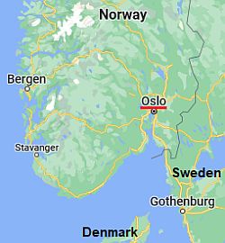 Oslo, ubicación en el mapa