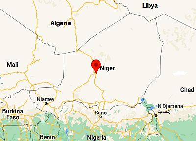 Agadez, ubicación en el mapa