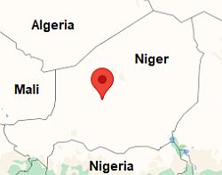 Agadez, ubicación en el mapa
