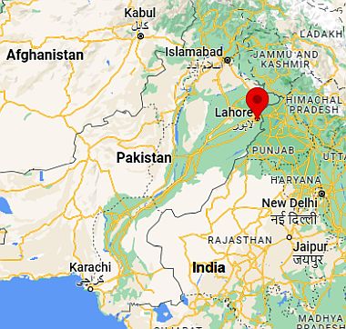 Lahore, ubicación en el mapa
