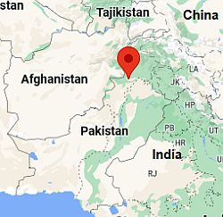 Peshawar, ubicación en el mapa