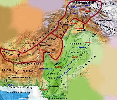 Zonas montañosas de Pakistán