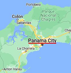 Ciudad de Panamá, ubicación en el mapa