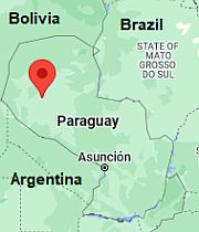 Mariscal Estigarribia, ubicación en el mapa