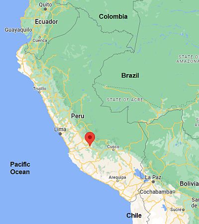 Ayacucho, ubicación en el mapa