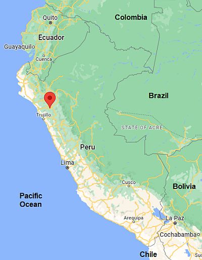 Cajamarca, ubicación en el mapa