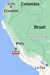Lima, ubicación en el mapa