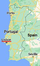 Lisboa, ubicación en el mapa