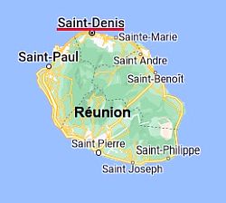 Saint-Denis, ubicación en el mapa