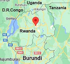 Kigali, ubicación en el mapa