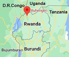 Ruhengeri, ubicación en el mapa