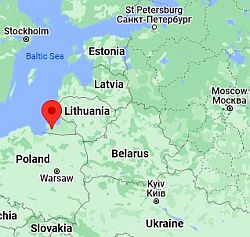Kaliningrado, ubicación en el mapa