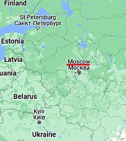 Moscú, ubicación en el mapa