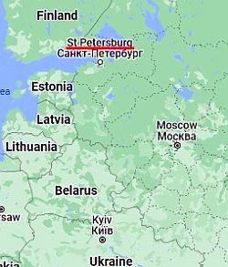 San Petersburgo, ubicación en el mapa