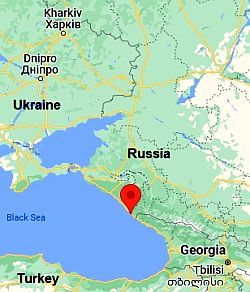 Sochi, ubicación en el mapa