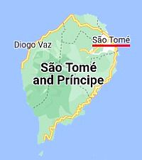 Sao Tomé, ubicación en el mapa